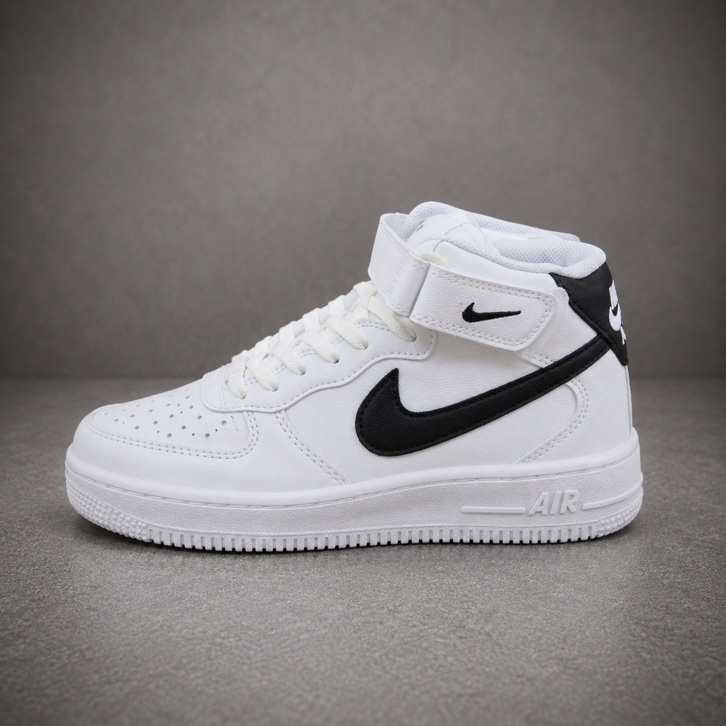 Air Force 1 Mid – Alb / Negru