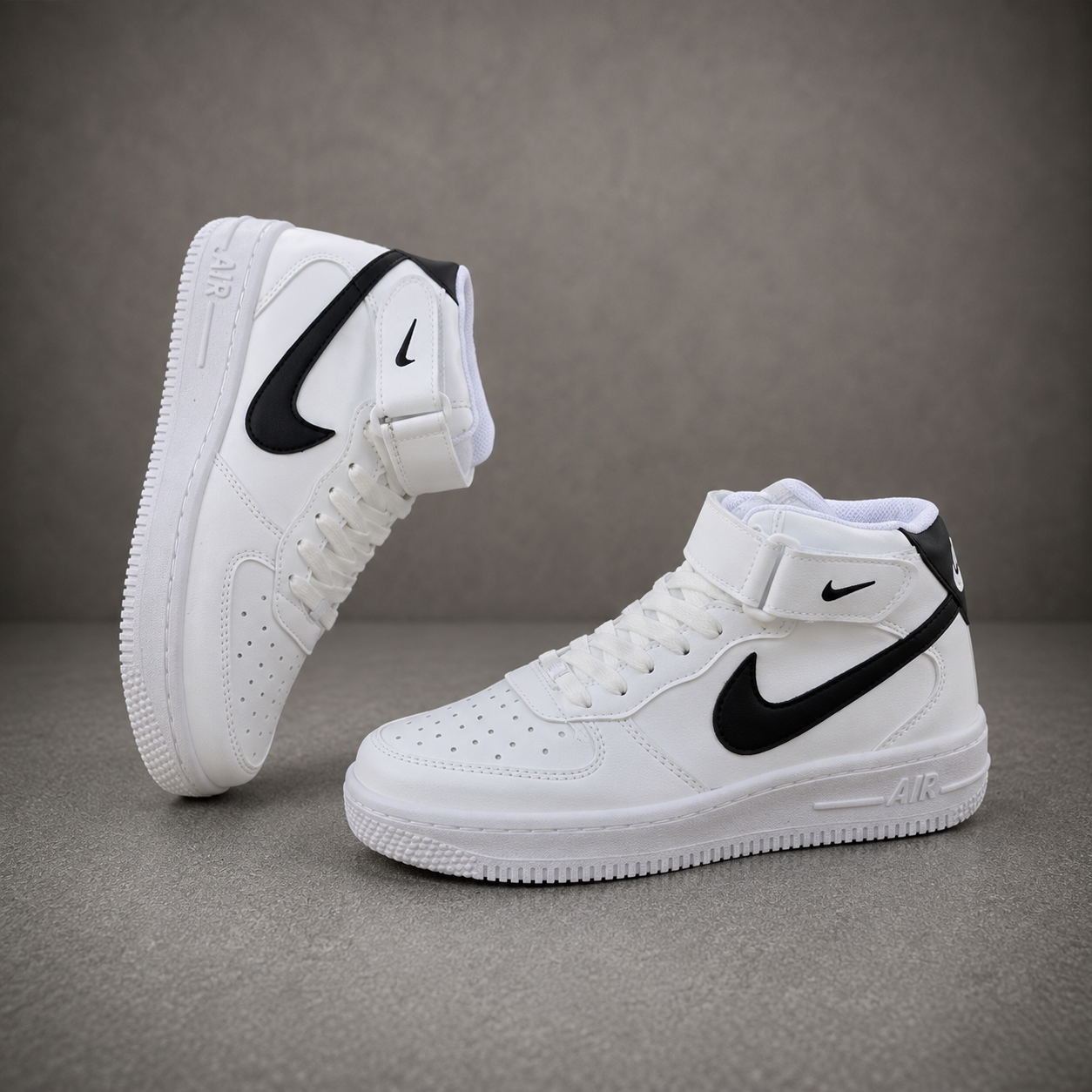 Air Force 1 Mid – Alb / Negru