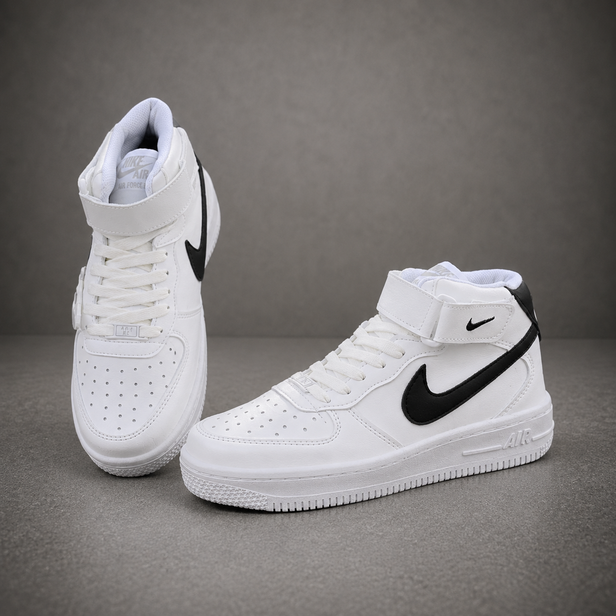 Air Force 1 Mid – Alb / Negru